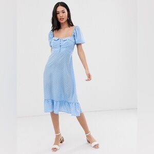 POLKA DOT MIDI DRESS